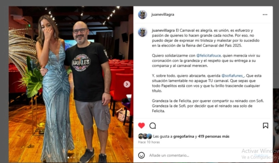El apoyo de Juane Villagra, Director de Papelitos