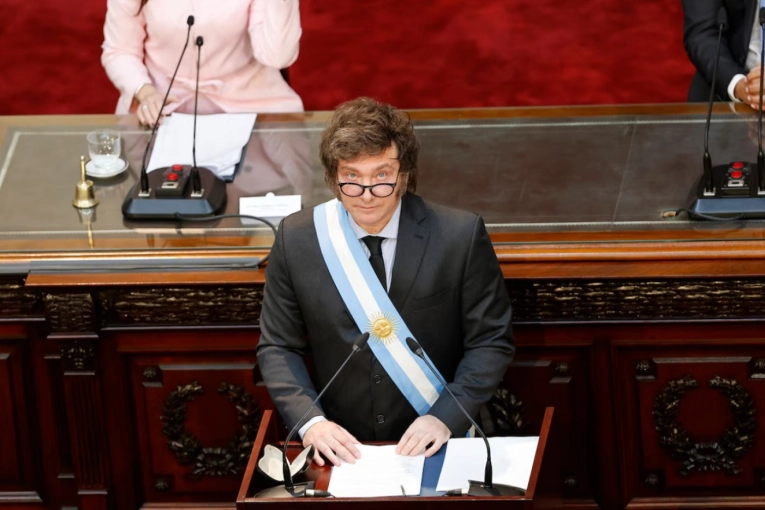 Fuerte caída en el rating de la cadena nacional de Milei