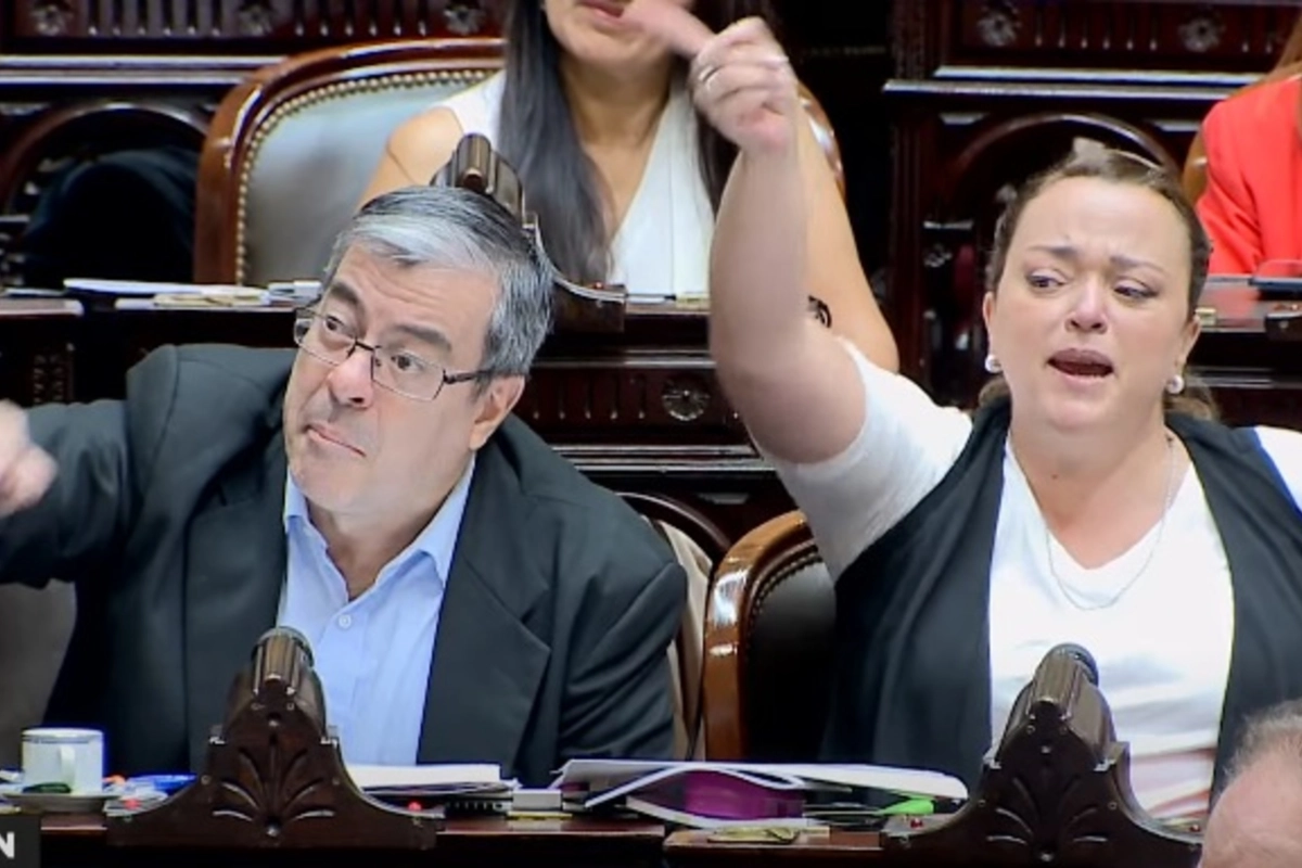 Los diputados Martínez y Moreau, de UxP Los diputados Martínez y Moreau, de UxP