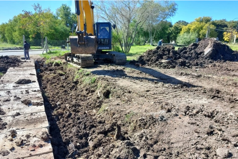 El Municipio finalizó la obra del conducto pluvial en el ex Frigorífico