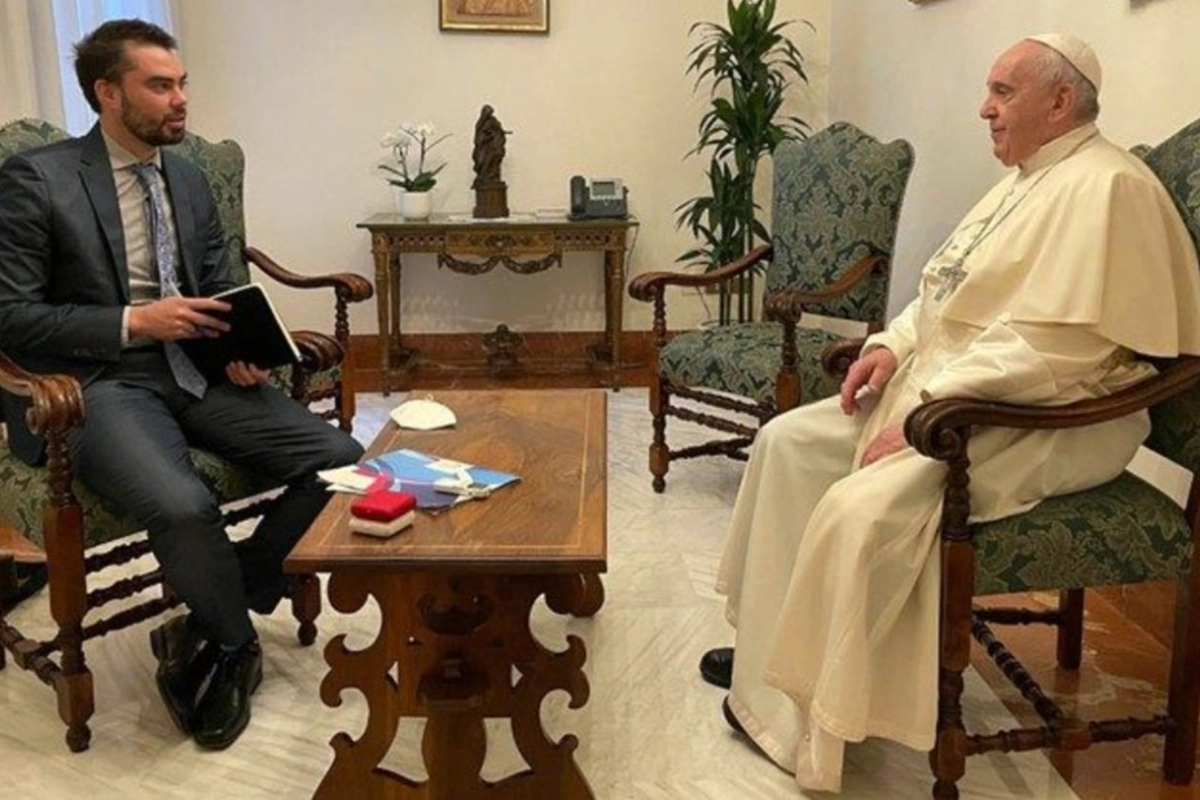 Hernán Reyes y el Papa Francisco