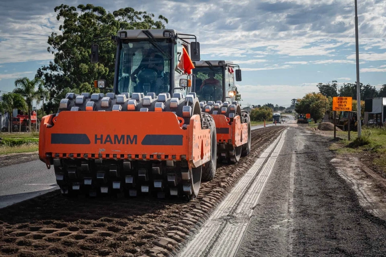 La rehabilitación de la ruta entre Tala y Uruguay presenta un 16% de avance