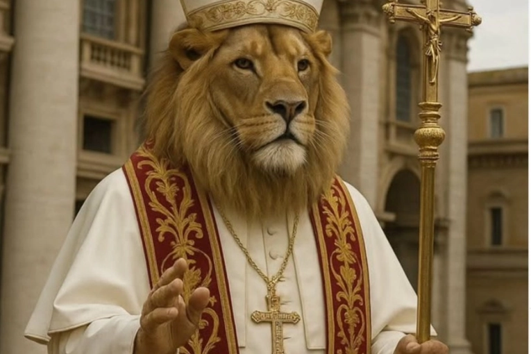 Milei posteó un león vestido de Papa: "Las fuerzas del cielo han dado su veredicto"