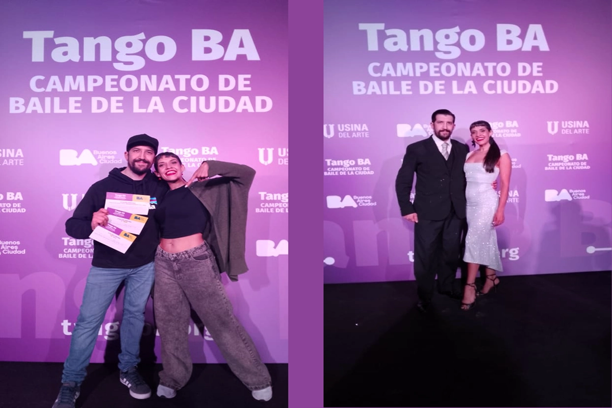 La pareja tanguera en la presentación del Certamen La pareja tanguera en la presentación del Certamen