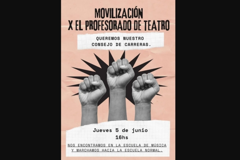 Estudiantes del Profesorado de Teatro de la Uader se movilizarán por mejoras en la carrera
