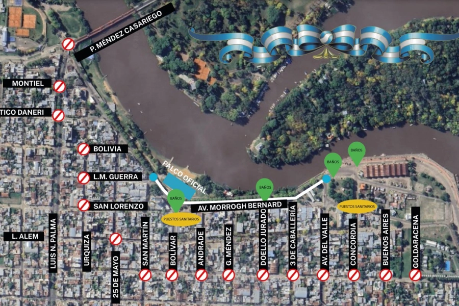 9 de Julio: el mapa completo de calles cortadas por la celebraci&oacute;n