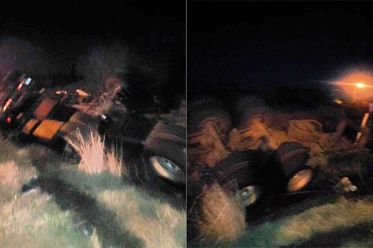 El vuelvo de un camión en Chajarí