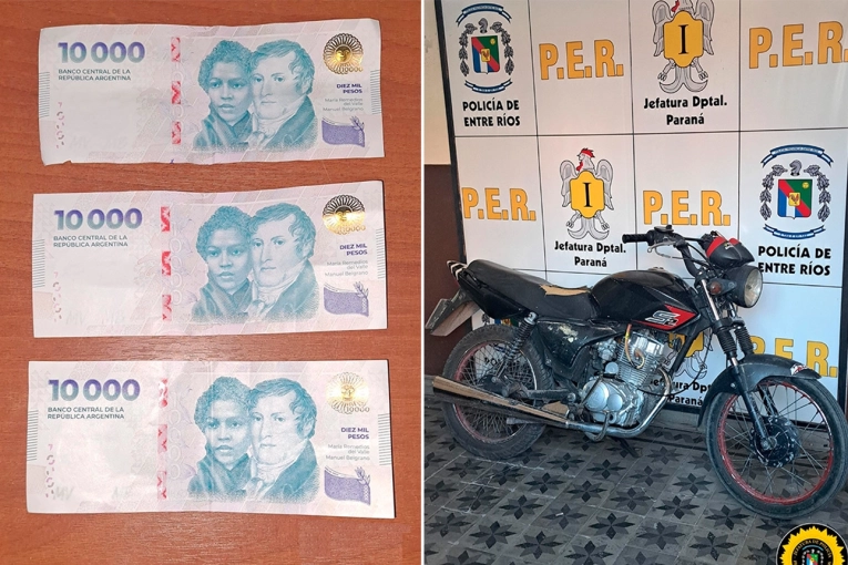 Secuestran dinero y una moto tras asalto a una comerciante en Paran&aacute;