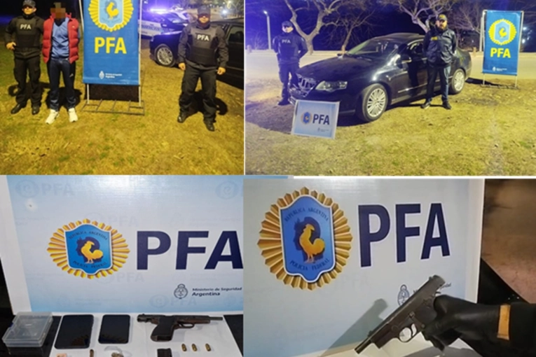 Detienen a un hombre y le secuestran droga y una 9mm en el Parque Unzué