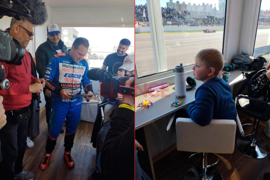 El piloto paranaense Mariano Werner se acerc&oacute; al palco sensorial. Foto ElOnce