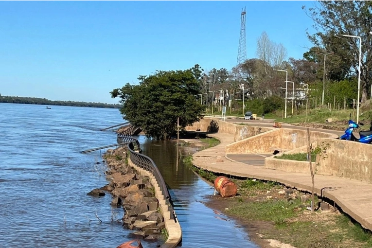 Alerta por creciente sostenida del r&iacute;o Uruguay en Concordia