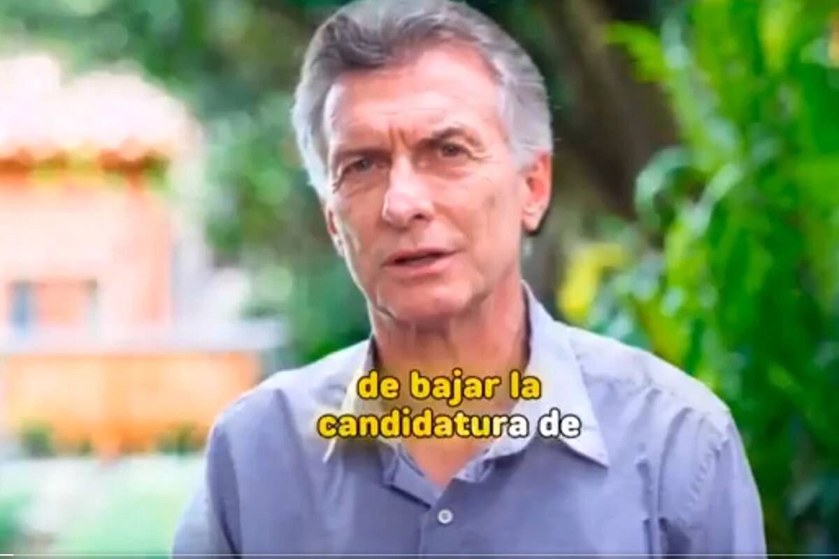 El captura de un video generado con IA de Macri