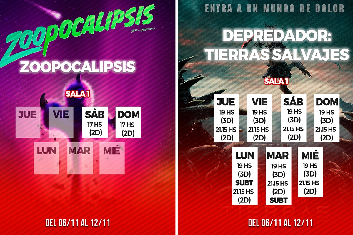 Cine en Gualeguaychú. Cartelera de la semana