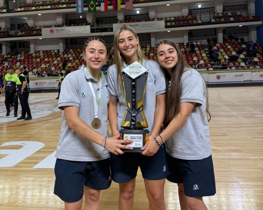 Campeonas con la selecci&oacute;n argentina de hockey sobre patines