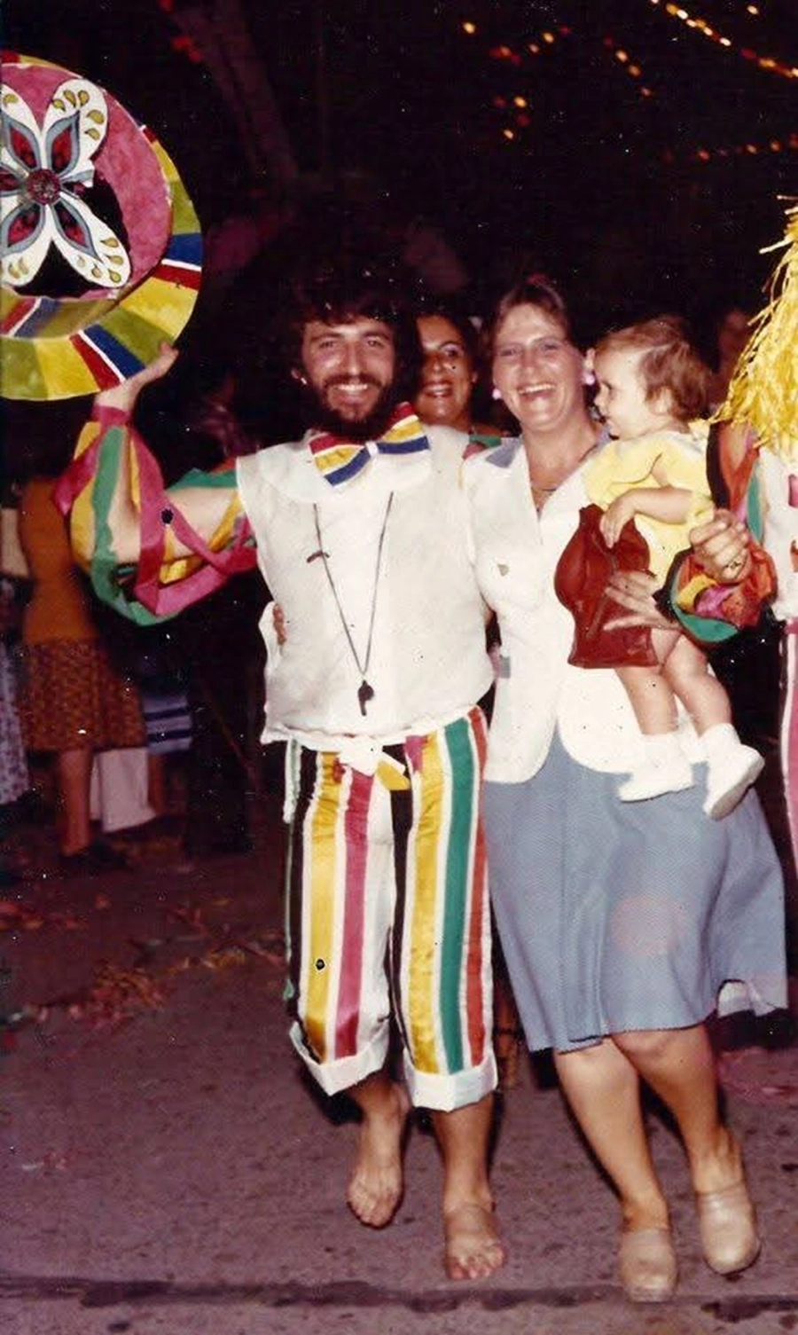 Osvaldo Rey junto a su esposa Zunilda y a su hija mayor, Micaela