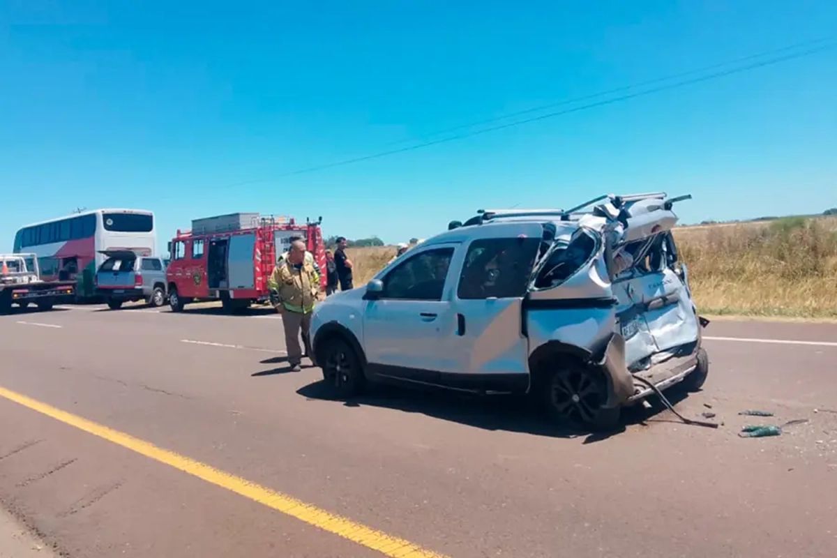 Choque sobre Ruta 14 - Foto: BV de Ceibas