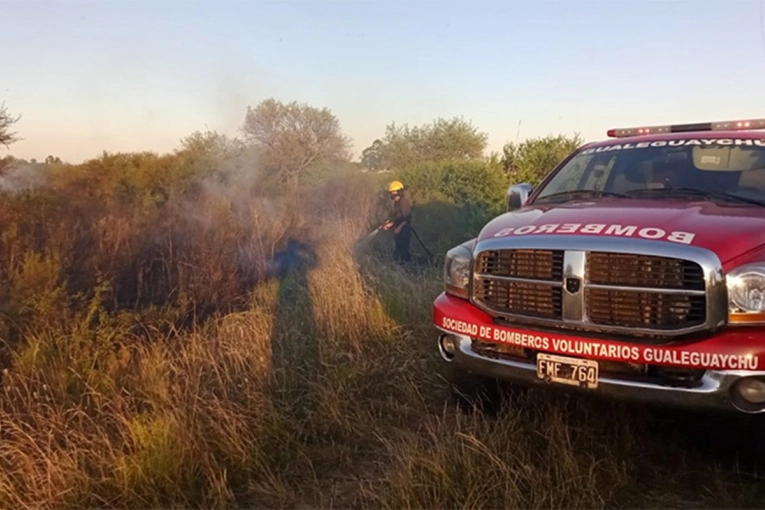 Bomberos de Gualeguaych&uacute; enfrentaron siete incendios en un solo d&iacute;a
