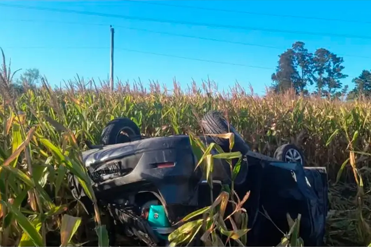 Vuelco sobre Ruta 12, a la altura de Cerrito