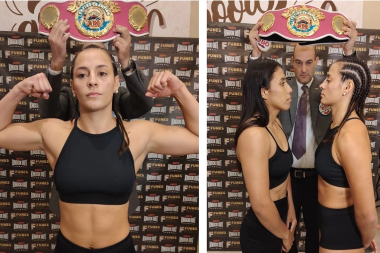 Nahir Erlin super&oacute; el pesaje y ma&ntilde;ana ir&aacute; por el t&iacute;tulo latino ante la tucumana Manzur