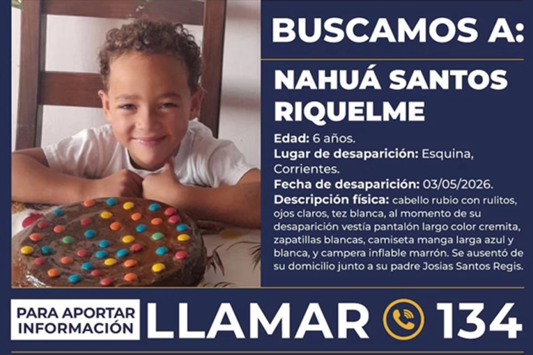Activaron el Alerta Sof&iacute;a por un ni&ntilde;o de 6 a&ntilde;os que desapareci&oacute; en Corrientes