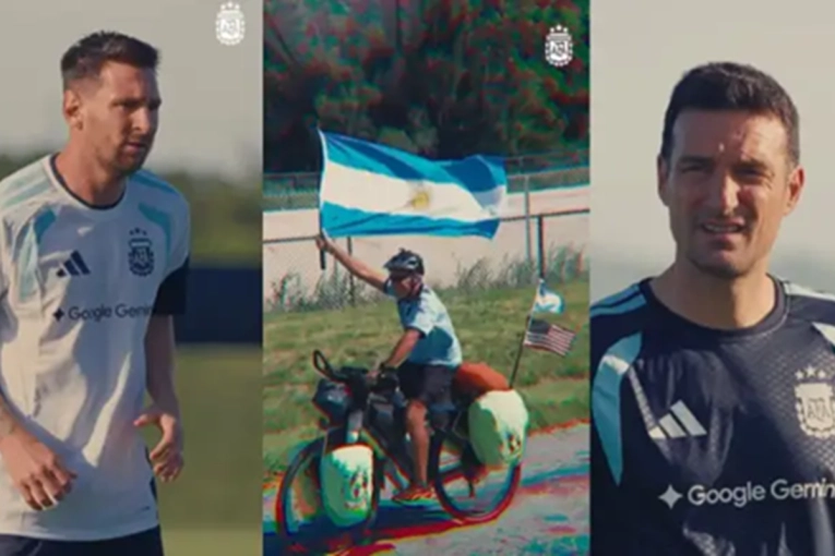 Los biciviajeros gualeguaychuenses presentes en el video oficial de la Selecci&oacute;n Argentina